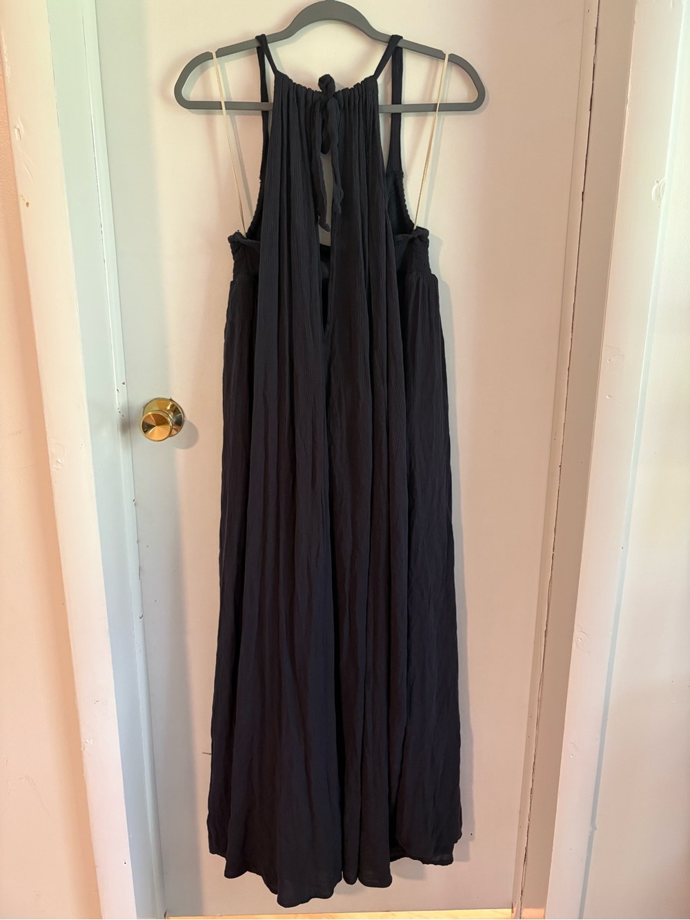 Free People Navy Backless Maxi Dress - Picture 4 of 6